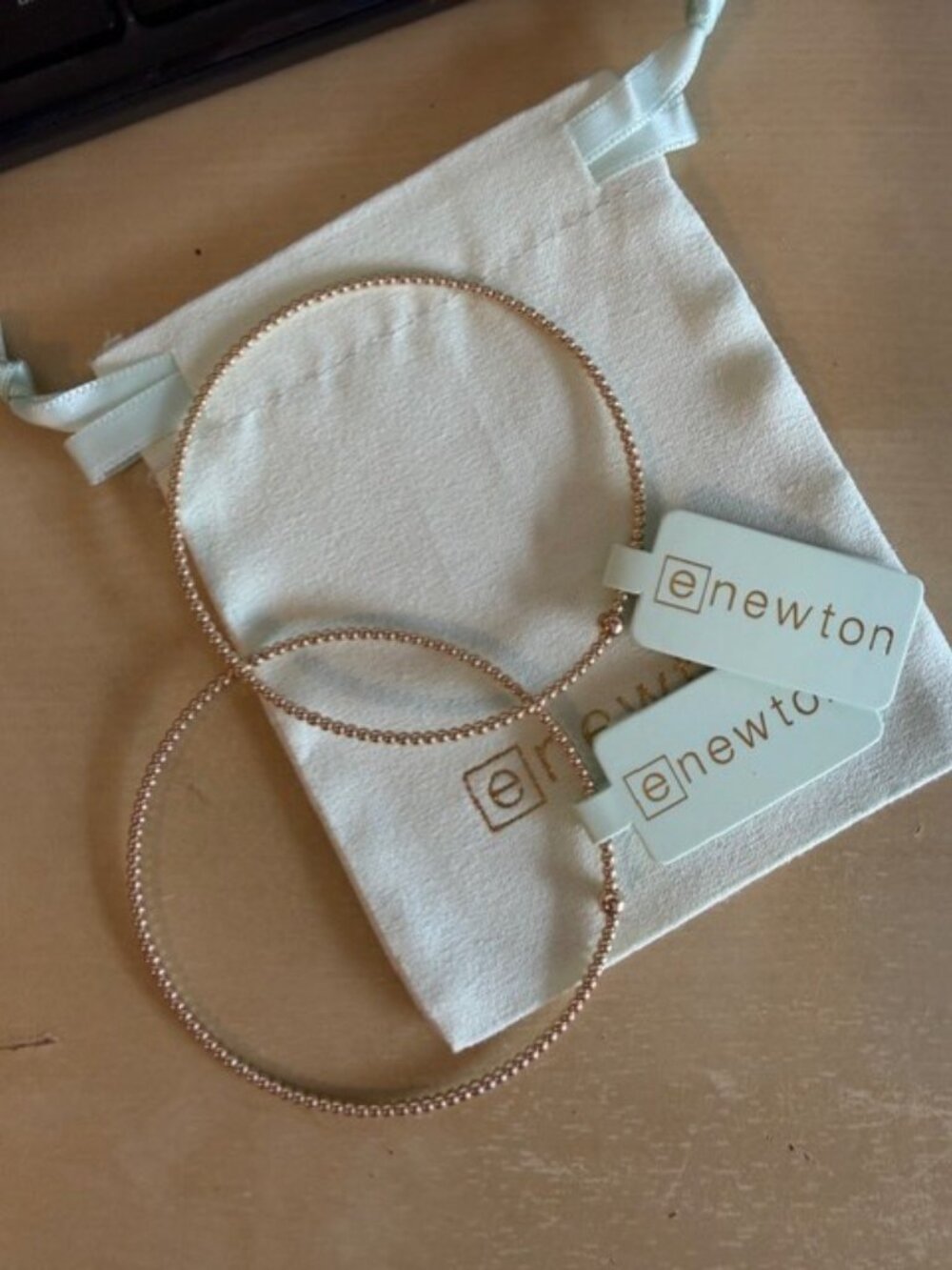 enewton classic gold 2mm bead bangles (TWO AVAILABLE)